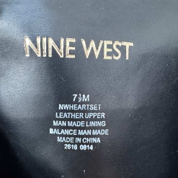 Nine West Black Over the Knee Boots Heart Set - 7 1/2 - Picture 2 of 3